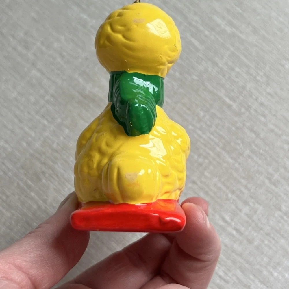 Vtg Big Bird Ornament Muppets Seasame Street‎ Ceramic Christmas 3x3 Jim Henson